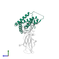 Interferon lambda-1 in PDB entry 3og6, assembly 1, side view.