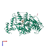 PDB entry 3oh4 coloured by chain, top view.