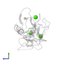 CALCIUM ION in PDB entry 3ohl, assembly 1, side view.