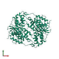 mitogen-activated protein kinase in PDB entry 3oht, assembly 1, front view.