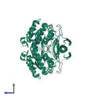 mitogen-activated protein kinase in PDB entry 3oht, assembly 1, side view.