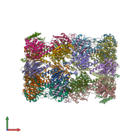 PDB entry 3okj coloured by chain, front view.
