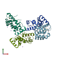 PDB entry 3osj coloured by chain, front view.