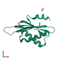 PDB entry 3osm coloured by chain, front view.