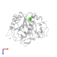 CALCIUM ION in PDB entry 3osz, assembly 1, top view.