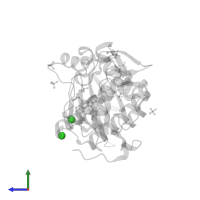CHLORIDE ION in PDB entry 3otu, assembly 1, side view.