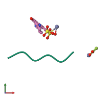 PDB entry 3ovl coloured by chain, front view.