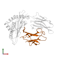 Beta-2-microglobulin in PDB entry 3oxs, assembly 1, front view.