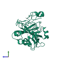 Carbonic anhydrase 2 in PDB entry 3oy0, assembly 1, side view.