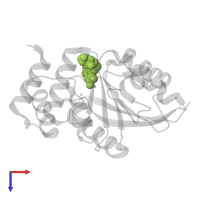N-[(E)-3-[(2R,3S,4S)-3,4-dihydroxyoxolan-2-yl]prop-2-enyl]-2,3-dihydroxy-5-nitro-benzamide in PDB entry 3ozr, assembly 1, top view.