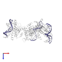 DNA (5'-D(*TP*TP*CP*TP*TP*AP*TP*AP*AP*AP*TP*AP*GP*TP*T)-3') in PDB entry 3p57, assembly 1, top view.