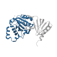 The deposited structure of PDB entry 3p7z contains 2 copies of CATH domain 3.40.525.10 (Phosphatidylinositol Transfer Protein Sec14p) in Neurofibromin. Showing 1 copy in chain A.