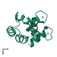 PDB entry 3pat coloured by chain, top view.