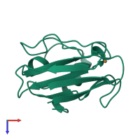 PDB entry 3paz coloured by chain, top view.