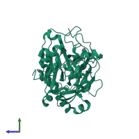 Lysine-specific demethylase 4A in PDB entry 3pdq, assembly 2, side view.