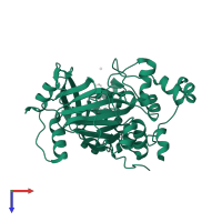 Lysine-specific demethylase 4A in PDB entry 3pdq, assembly 2, top view.