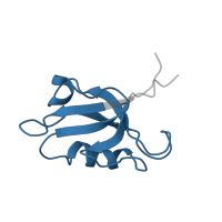 The deposited structure of PDB entry 3pdz contains 1 copy of Pfam domain PF00595 (PDZ domain) in Tyrosine-protein phosphatase non-receptor type 13. Showing 1 copy in chain A.