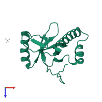 Bromodomain and PHD finger-containing protein 3 in PDB entry 3pfs, assembly 1, top view.