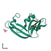 PDB entry 3phn coloured by chain, front view.