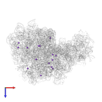 POTASSIUM ION in PDB entry 3pio, assembly 1, top view.