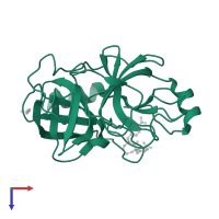 Serine protease 1 in PDB entry 3plp, assembly 1, top view.