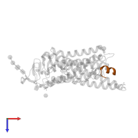 Guanine nucleotide-binding protein G(t) subunit alpha-1 in PDB entry 3pqr, assembly 1, top view.