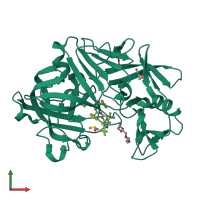 PDB entry 3prs coloured by chain, front view.