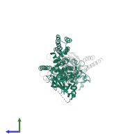 Beta-adrenergic receptor kinase 1 in PDB entry 3psc, assembly 1, side view.