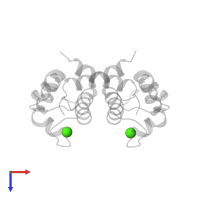 CALCIUM ION in PDB entry 3psr, assembly 1, top view.