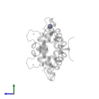 ZINC ION in PDB entry 3psr, assembly 1, side view.