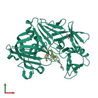 PDB entry 3psy coloured by chain, front view.