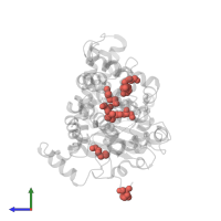 Modified residue MSE in PDB entry 3pt1, assembly 1, side view.