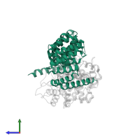 Geranylgeranyl transferase type-2 subunit alpha in PDB entry 3pz2, assembly 1, side view.