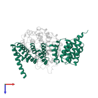 Geranylgeranyl transferase type-2 subunit alpha in PDB entry 3pz2, assembly 1, top view.