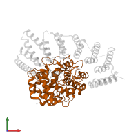 Geranylgeranyl transferase type-2 subunit beta in PDB entry 3pz2, assembly 1, front view.