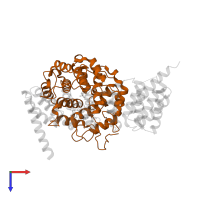Geranylgeranyl transferase type-2 subunit beta in PDB entry 3pz2, assembly 1, top view.
