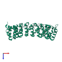 Pumilio homolog 2 in PDB entry 3q0s, assembly 1, top view.