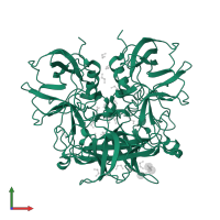 Capsid protein in PDB entry 3q38, assembly 1, front view.