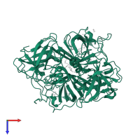 Capsid protein in PDB entry 3q38, assembly 1, top view.