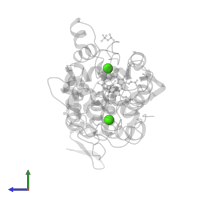 CALCIUM ION in PDB entry 3q3u, assembly 1, side view.