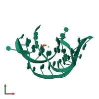 PDB entry 3q51 coloured by chain, front view.