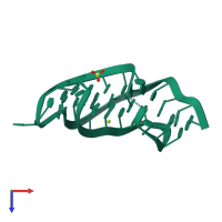 PDB entry 3q51 coloured by chain, top view.