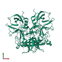 Capsid protein in PDB entry 3q6r, assembly 1, front view.