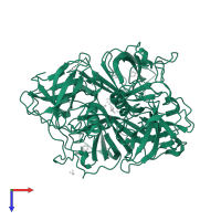 Capsid protein in PDB entry 3q6r, assembly 1, top view.