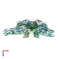 PDB entry 3qa8 coloured by chain, top view.