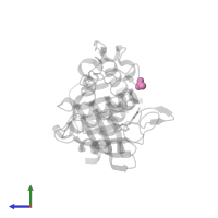 ACETIC ACID in PDB entry 3qcg, assembly 1, side view.