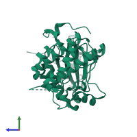 3-phosphoinositide-dependent protein kinase 1 in PDB entry 3qd4, assembly 1, side view.