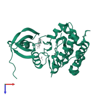 3-phosphoinositide-dependent protein kinase 1 in PDB entry 3qd4, assembly 1, top view.