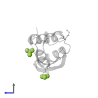 NITRATE ION in PDB entry 3qdp, assembly 1, side view.