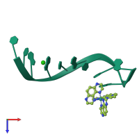 PDB entry 3qf8 coloured by chain, top view.